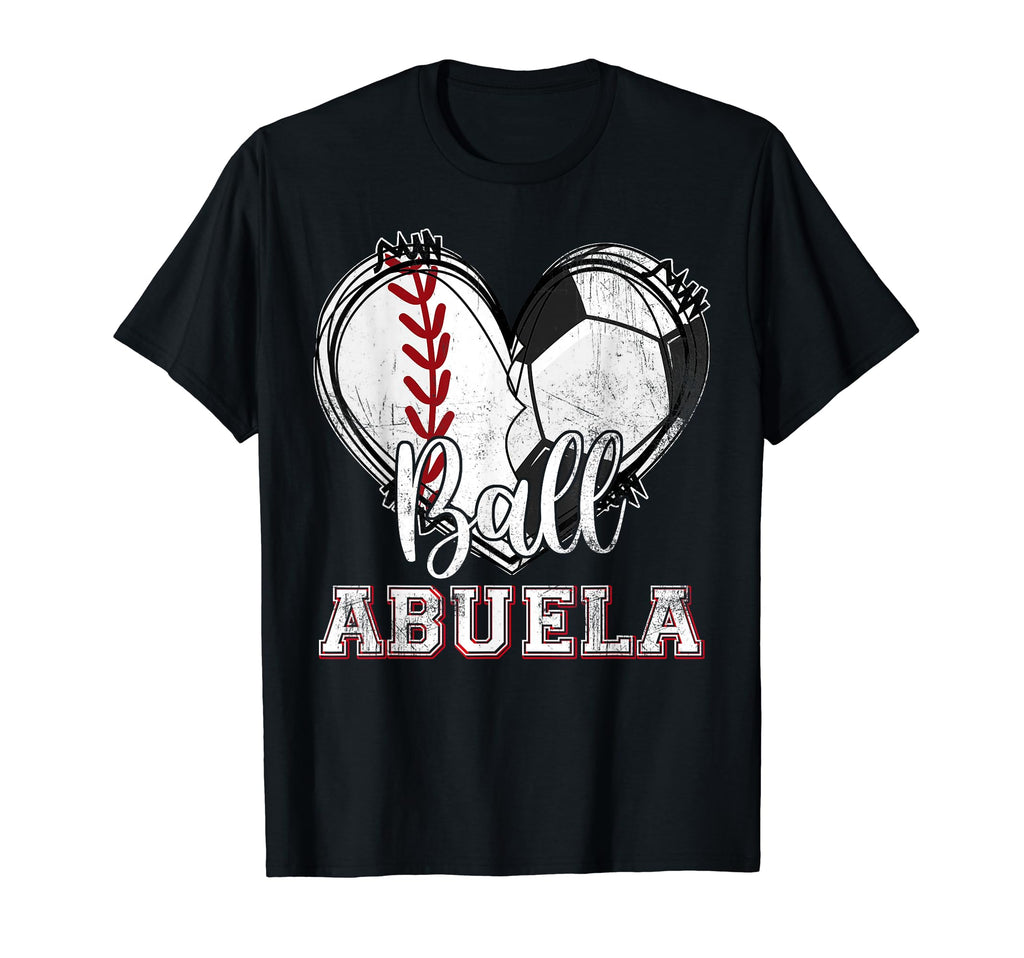 Ball Abuela Baseball Soccer Heart T-Shirt - Custom Art Print for Adults - T-Shirt, Sweatshirt, Hoodie