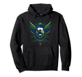 Brazil Football Green Yellow Soccer Fan Art Hoodie - Graphic Print Unisex - T-Shirt, Sweatshirt, Hoodie