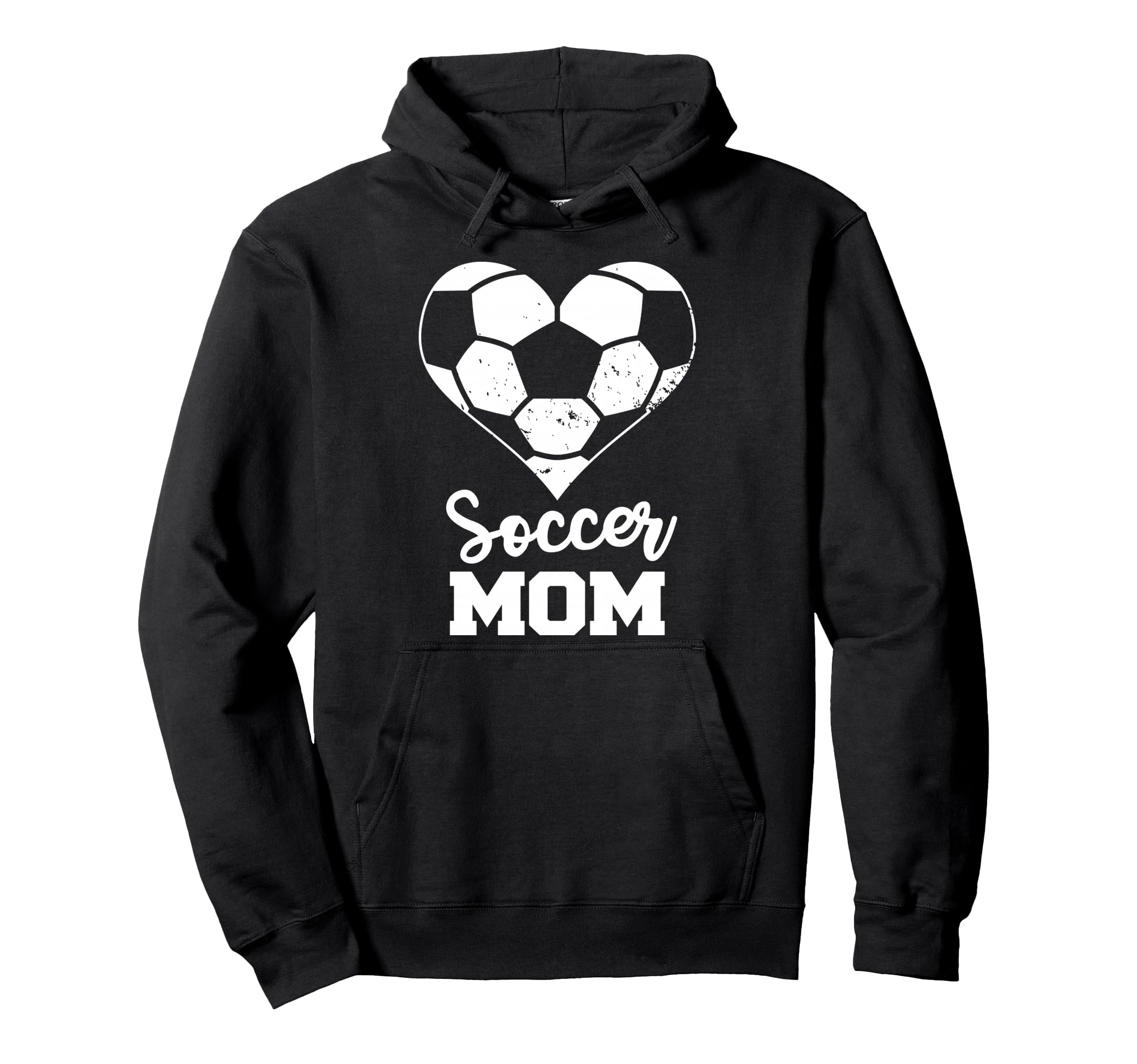 Soccer Mom Heart Funny Soccer Hoodie - Graphic Print Unisex - T-Shirt, Sweatshirt, Hoodie