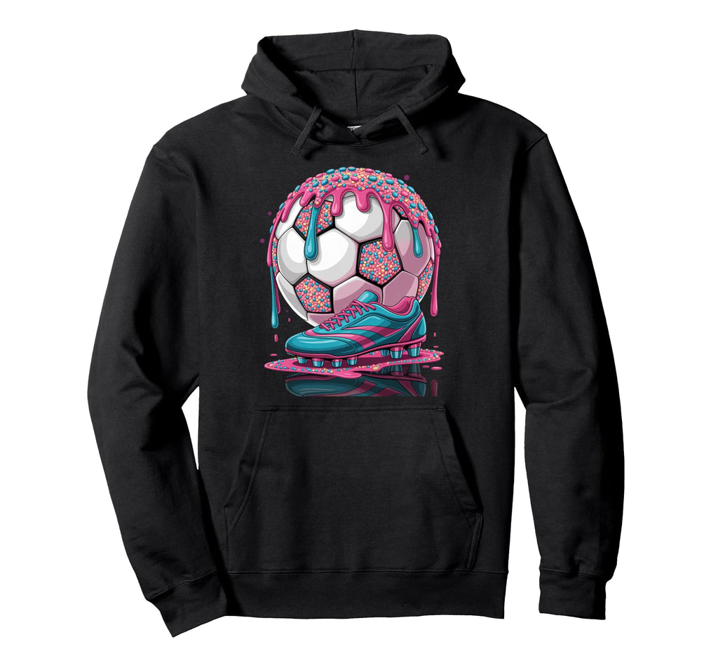 Soccer Ball Drip Ice Cream Drip Game Hoodie - Streetwear Style Men Women - T-Shirt, Sweatshirt, Hoodie