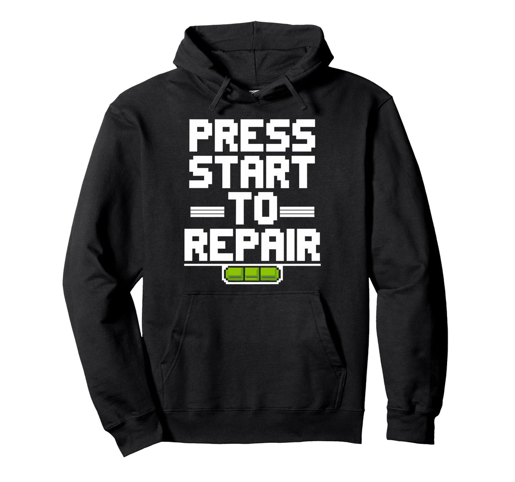 Gaming Repair Console Restoration Hoodie - Aesthetic Graphic Men Women - T-Shirt, Sweatshirt, Hoodie