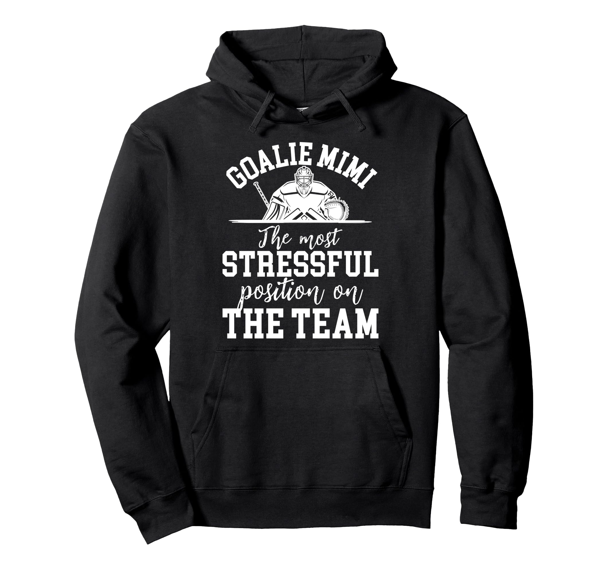 Funny Hockey Goalie Mimi Hockey Hoodie - Custom Art Print for Adults - T-Shirt, Sweatshirt, Hoodie