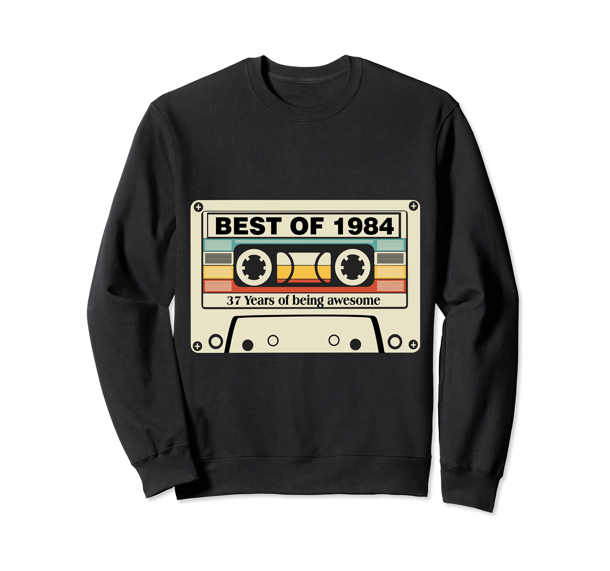 Best 1984 37Th Birthday Cassette Sweatshirt - Novelty Apparel for Adults - T-Shirt, Sweatshirt, Hoodie