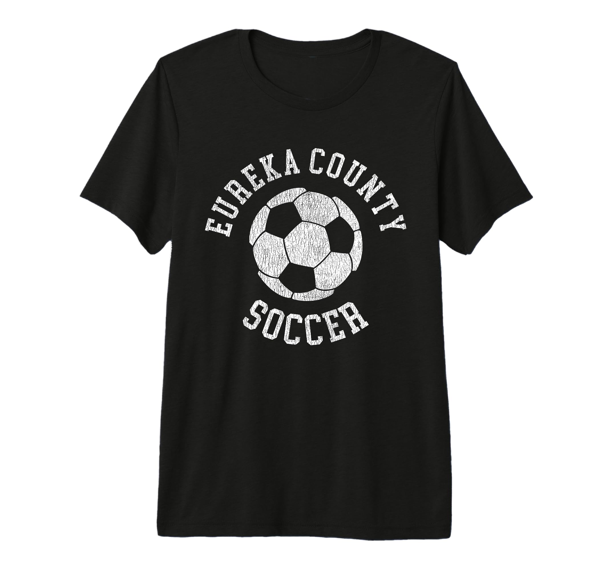 Eureka County Soccer Distressed 90S T-Shirt - Novelty Apparel Men Women - T-Shirt, Sweatshirt, Hoodie