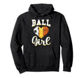 Ball Sports Heart Soccer Softball Hoodie - Fun Novelty Design for Adults - T-Shirt, Sweatshirt, Hoodie