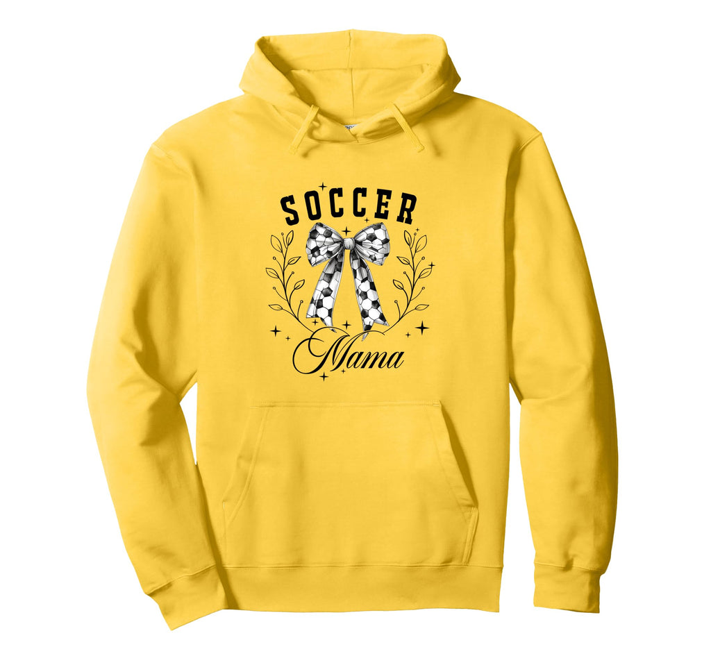 Soccer Mama Coquette Bow Hoodie - Novelty Apparel Unisex - T-Shirt, Sweatshirt, Hoodie