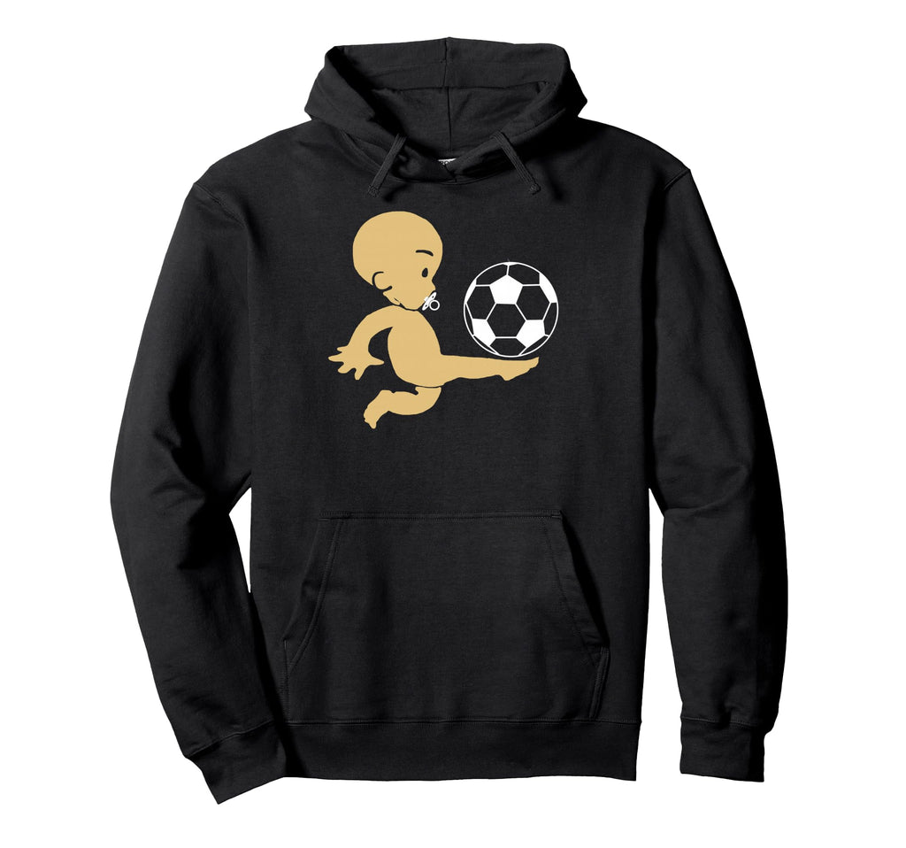 Funny Soccer Kick Pacifier Football Hoodie - Trendy Graphic Men Women - T-Shirt, Sweatshirt, Hoodie