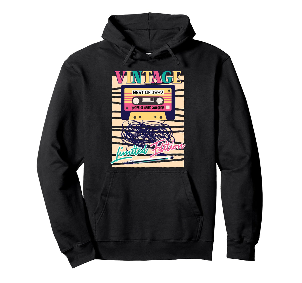 1947 Birthday Hoodie - Trendy Graphic Unisex - T-Shirt, Sweatshirt, Hoodie