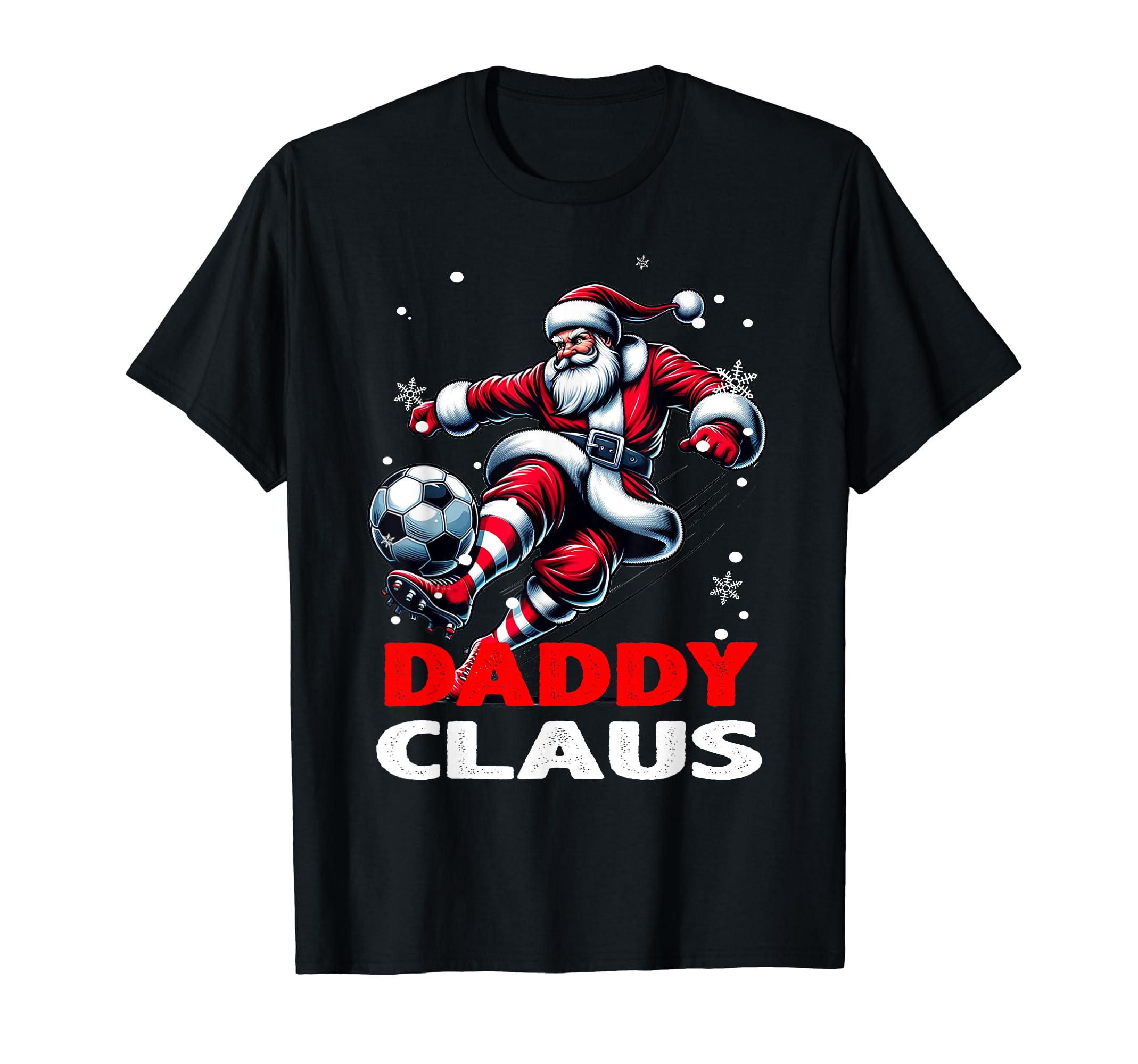 Soccer Daddy Claus Family Matching T-Shirt - Minimalist Print for Adults - T-Shirt, Sweatshirt, Hoodie