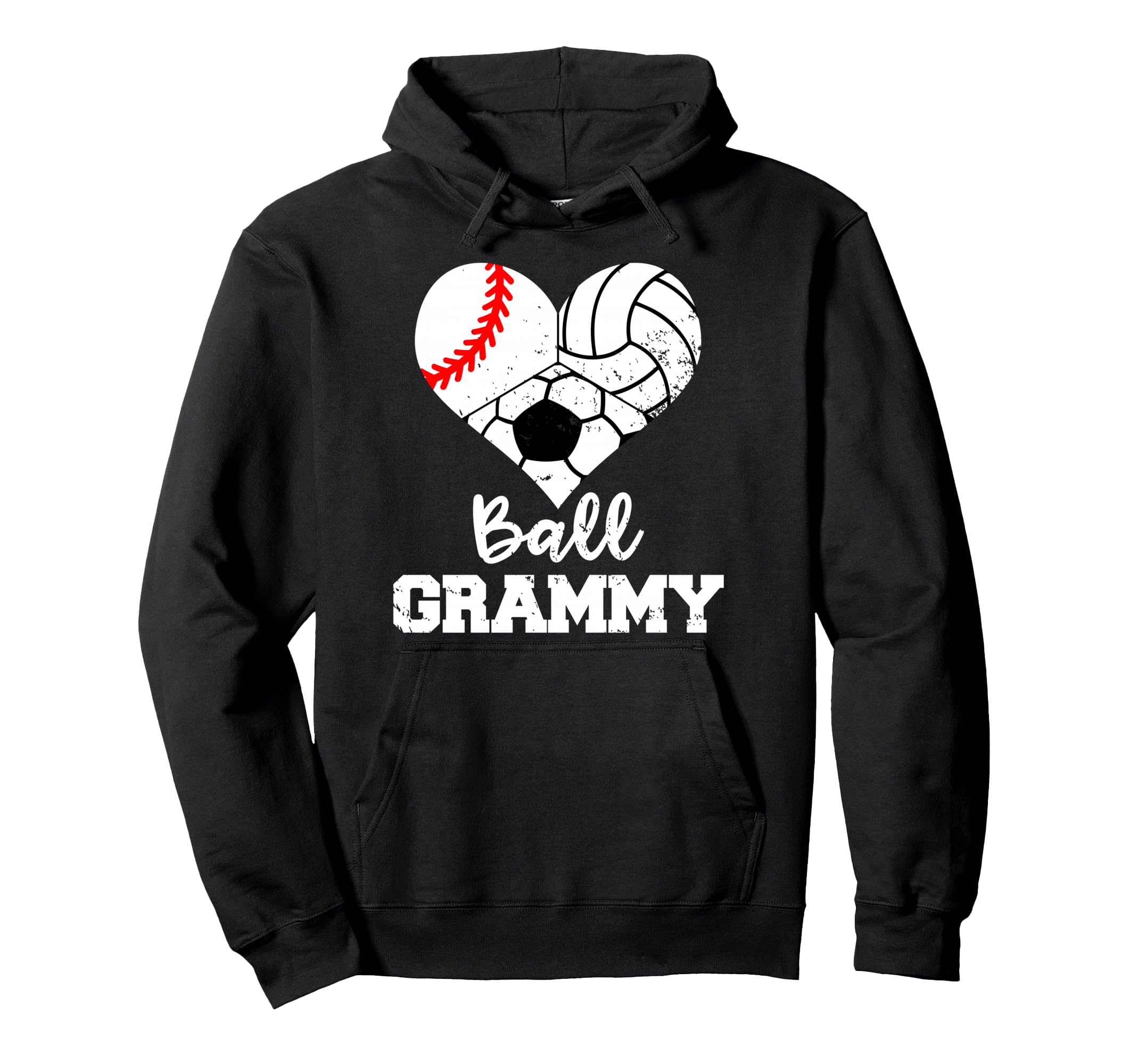 Ball Grammy Heart Funny Baseball Volleyball Hoodie - Trendy Graphic Unisex - T-Shirt, Sweatshirt, Hoodie