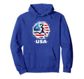 Womens Soccer Team American Flag Soccer Hoodie - Unique Graphic for Adults - T-Shirt, Sweatshirt, Hoodie