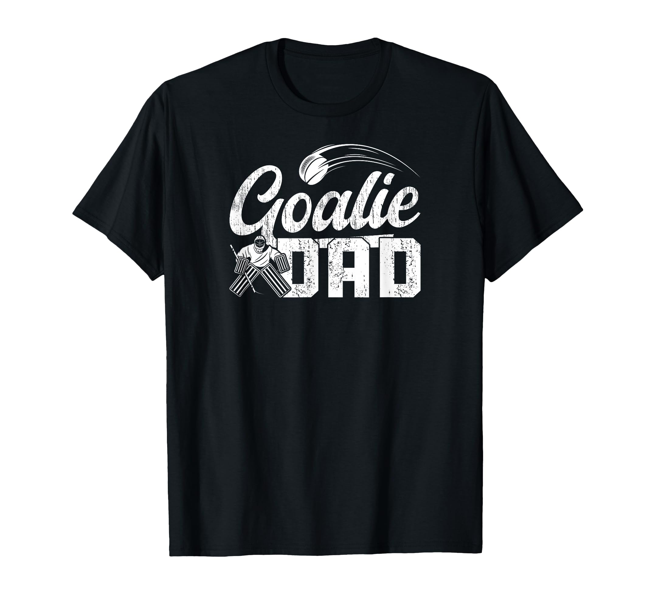 Ice Hockey Goalie Dad Hockey T-Shirt - Minimalist Print Men Women - T-Shirt, Sweatshirt, Hoodie