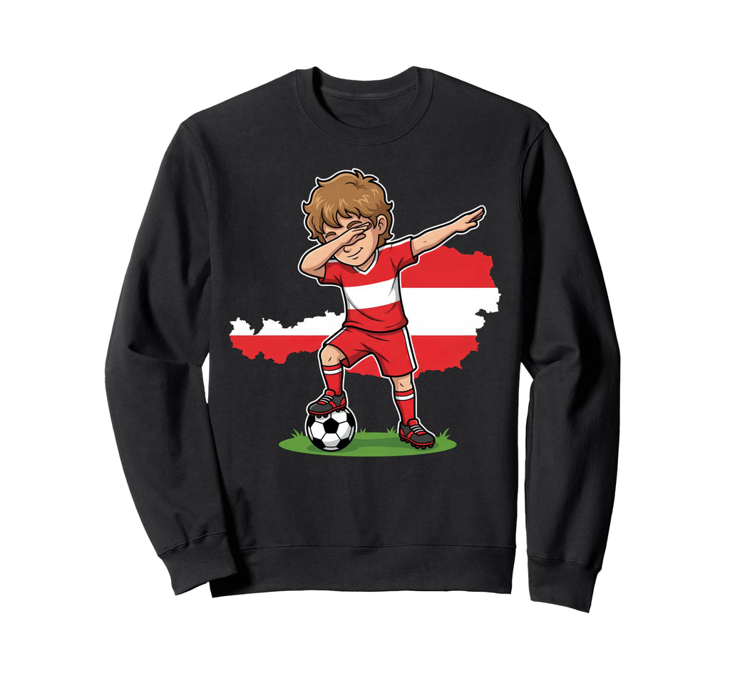 Austria Soccer Dab Flag Football Sweatshirt - Streetwear Style Men Women - T-Shirt, Sweatshirt, Hoodie