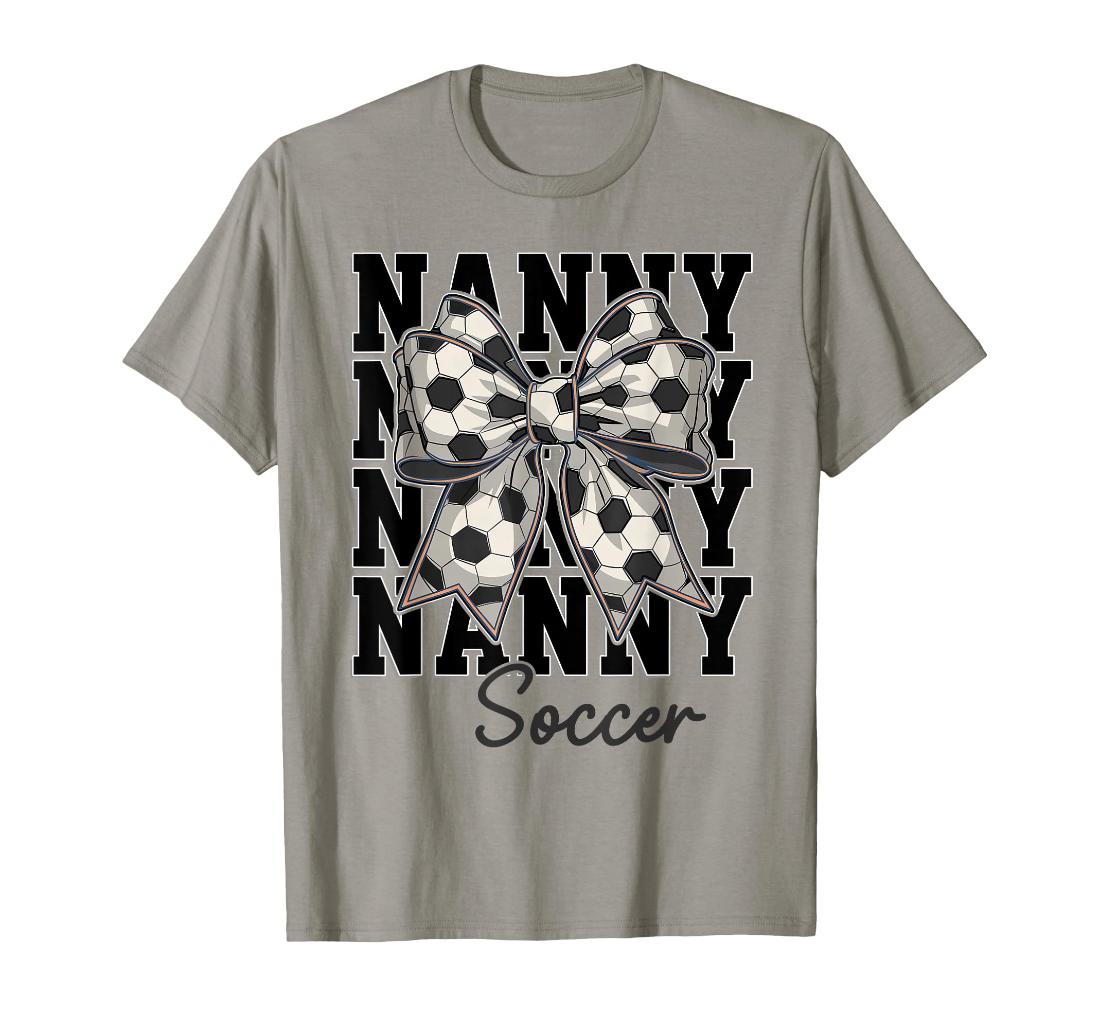 Soccer Nanny Coquette Bow Biggest Fan T-Shirt - Unique Graphic Unisex - T-Shirt, Sweatshirt, Hoodie