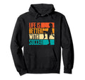 Funny Life Is Better Soccer Hoodie - Aesthetic Graphic Men Women - T-Shirt, Sweatshirt, Hoodie