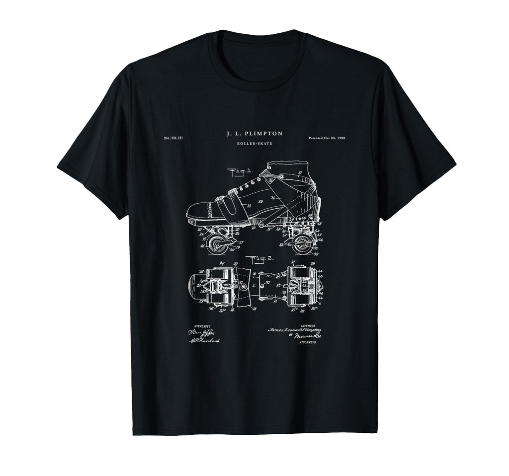 Roller Skate Patent Sports T-Shirt - Streetwear Style Unisex - T-Shirt, Sweatshirt, Hoodie