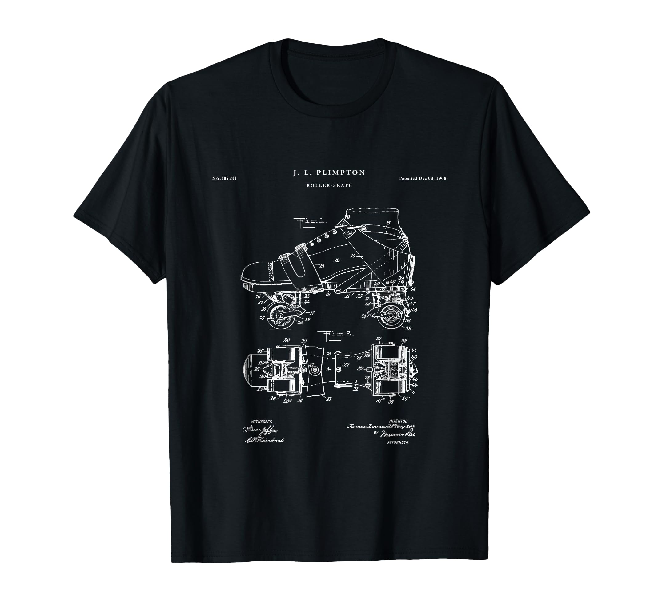 Roller Skate Patent Sports T-Shirt - Streetwear Style Unisex - T-Shirt, Sweatshirt, Hoodie