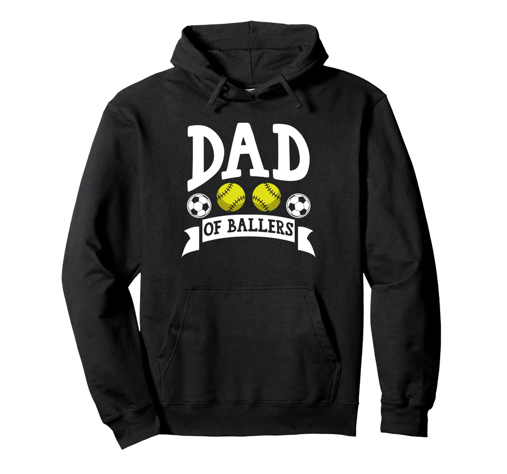 Dad Ballers Softball Hoodie - Novelty Apparel for Adults - T-Shirt, Sweatshirt, Hoodie