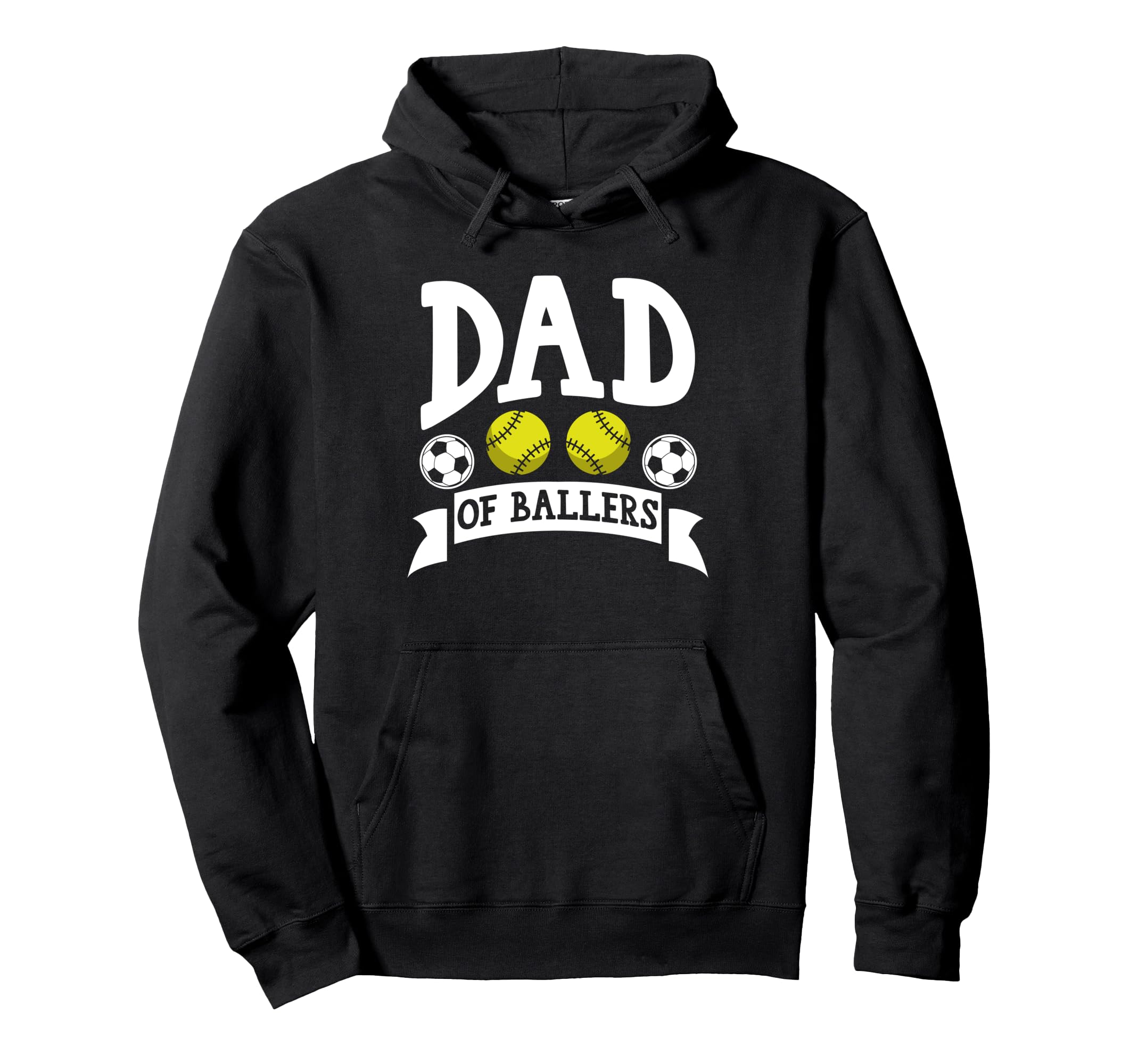 Dad Ballers Softball Hoodie - Novelty Apparel for Adults - T-Shirt, Sweatshirt, Hoodie