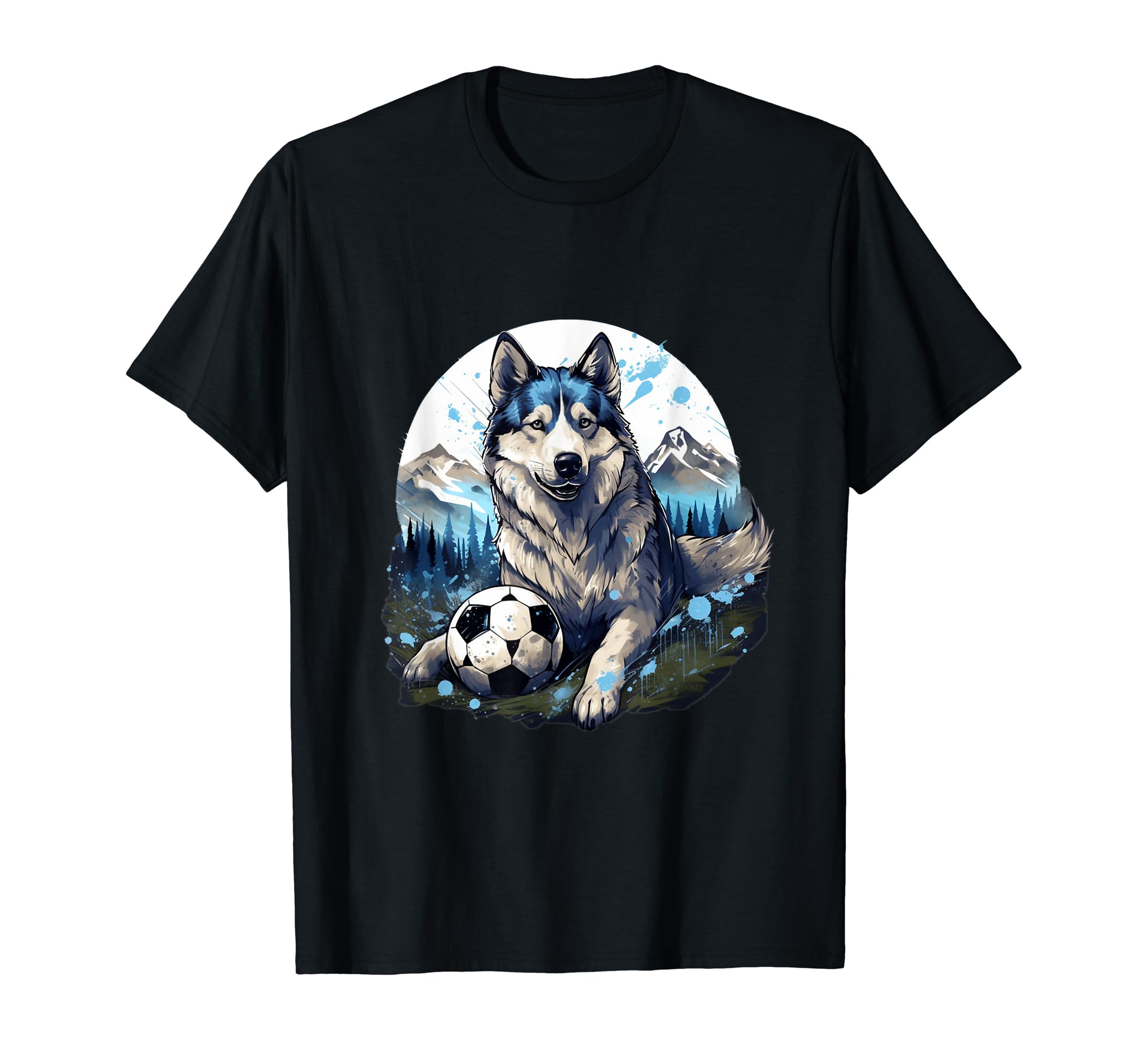 Alaskan Malamute Soccer Alaskan T-Shirt - Fun Novelty Design Unisex - T-Shirt, Sweatshirt, Hoodie