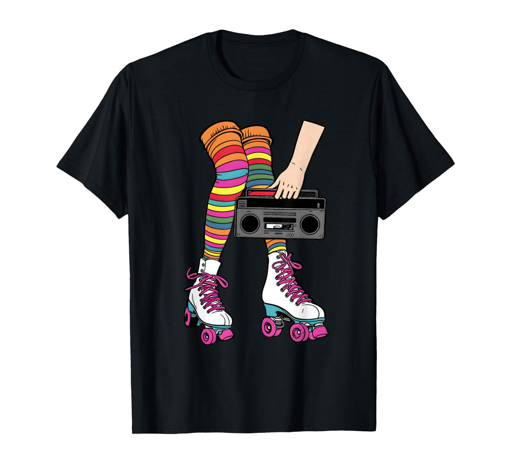 Roller Skates Boombox 80S 90S T-Shirt - Fun Novelty Design Unisex - T-Shirt, Sweatshirt, Hoodie