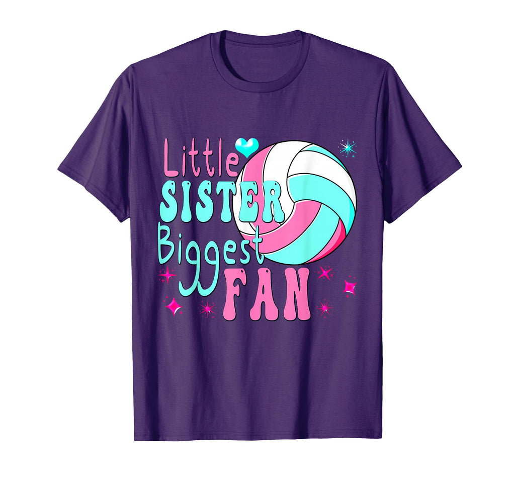 Volleyball Little Sister Biggest Fan T-Shirt - Streetwear Style Men Women - T-Shirt, Sweatshirt, Hoodie