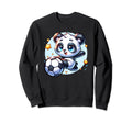 Panda Soccer Player Kicking Sweatshirt - Casual Everyday Wear Unisex - T-Shirt, Sweatshirt, Hoodie