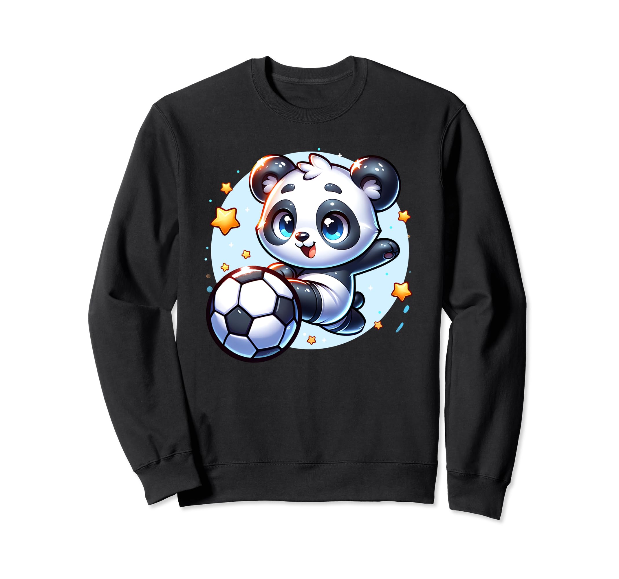 Panda Soccer Player Kicking Sweatshirt - Casual Everyday Wear Unisex - T-Shirt, Sweatshirt, Hoodie