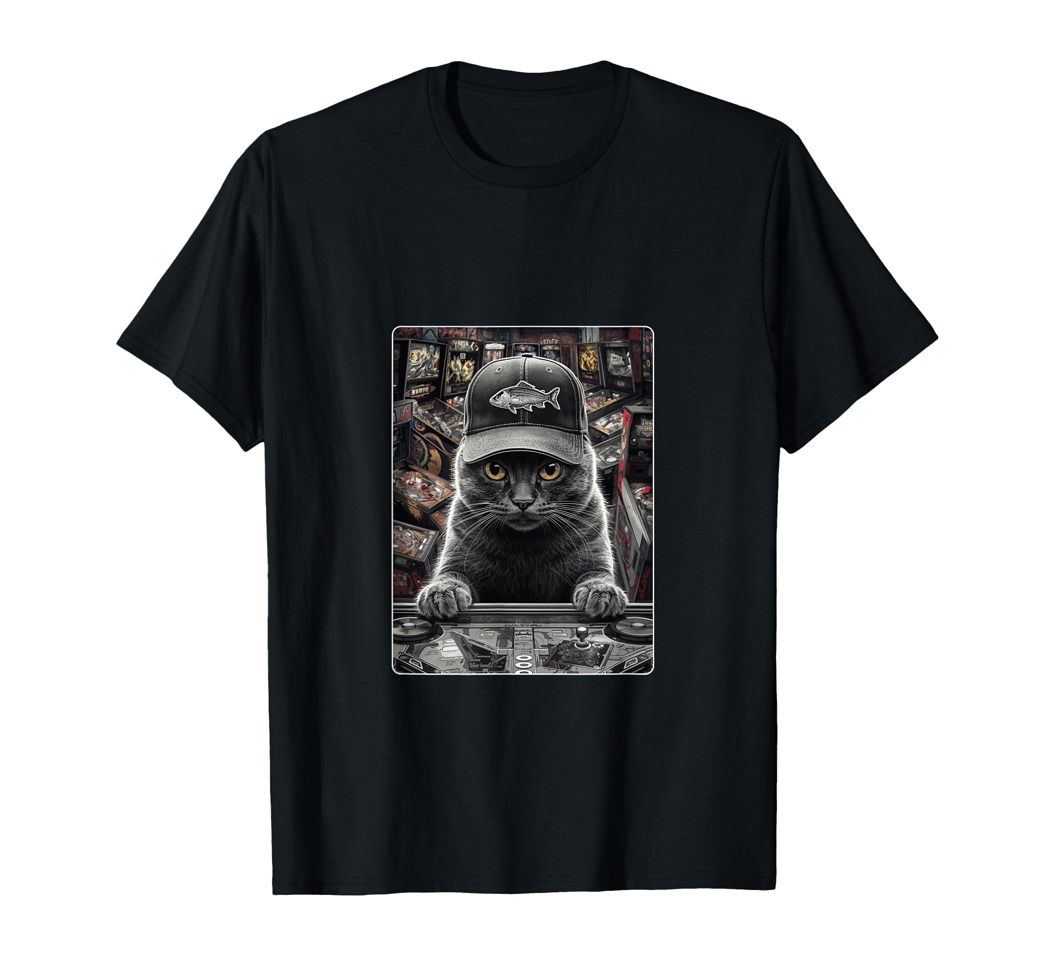Cat Video Game Gaming Arcade Funny Cat T-Shirt - Streetwear Style Unisex - T-Shirt, Sweatshirt, Hoodie