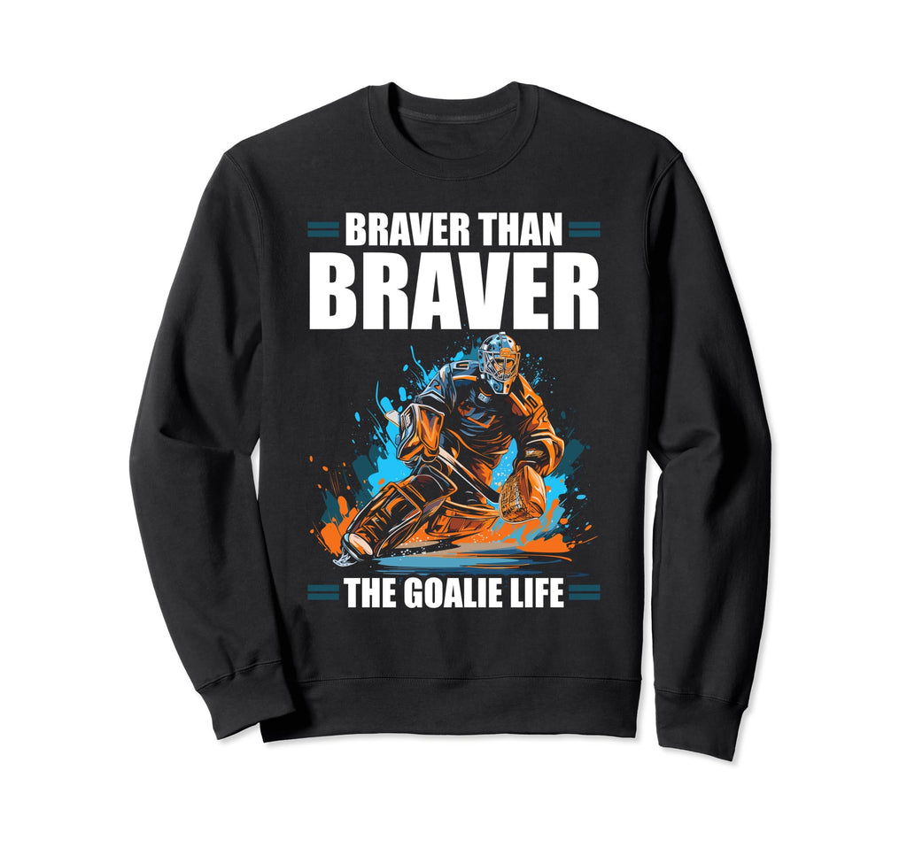 Ice Hockey Goalie Goaltender Keeper Sweatshirt - Graphic Print for Adults - T-Shirt, Sweatshirt, Hoodie