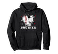 Ball Brother Baseball Soccer Heart Hoodie - Casual Everyday Wear Unisex - T-Shirt, Sweatshirt, Hoodie