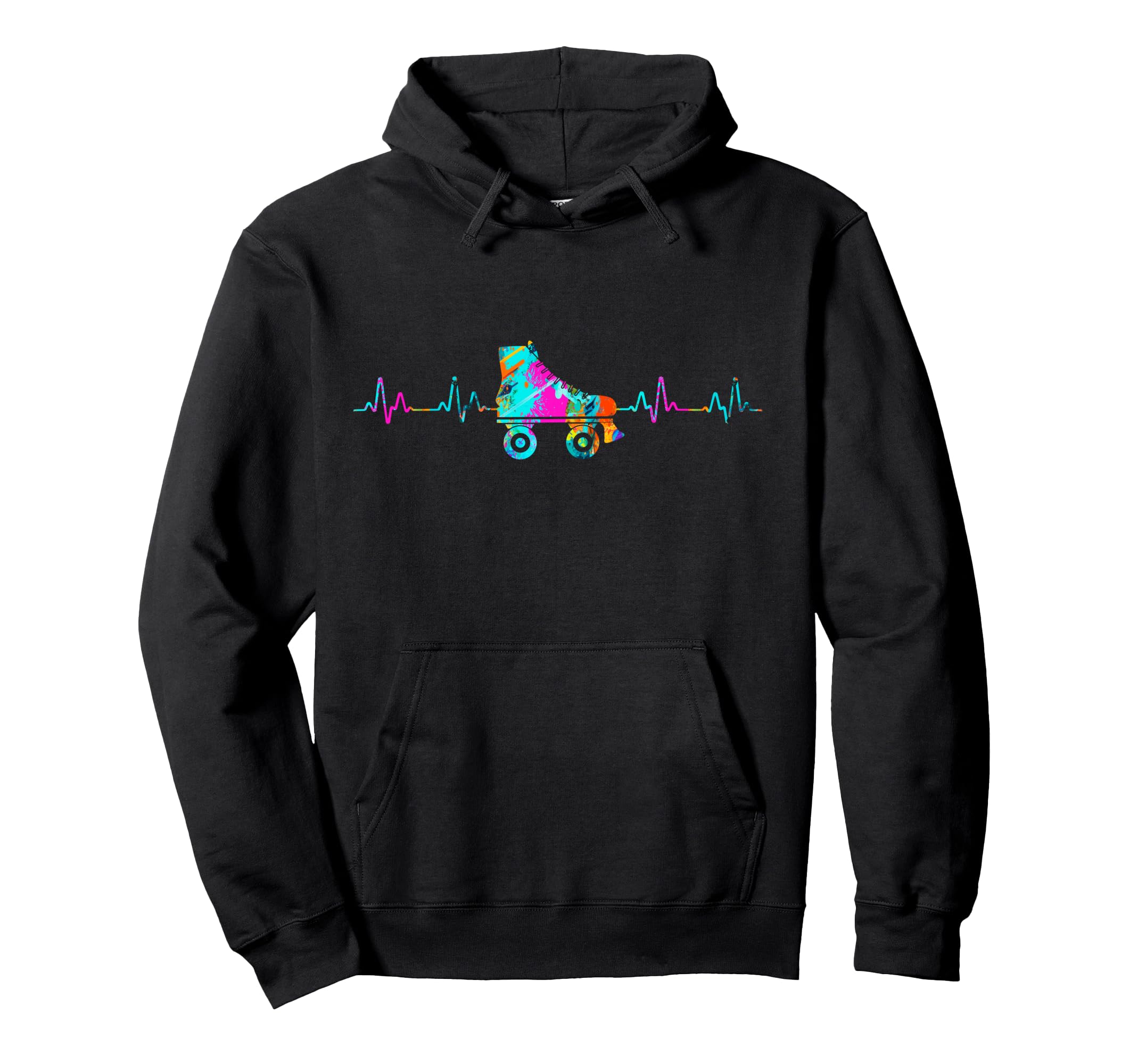 Roller Skating Skate Heartbeat Hoodie - Minimalist Print Unisex - T-Shirt, Sweatshirt, Hoodie