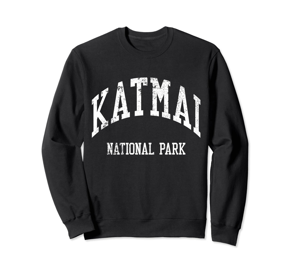 Katmai National Park 70S College Sports Sweatshirt - Graphic Print Unisex - T-Shirt, Sweatshirt, Hoodie