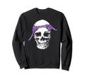 Hiphop Skull Purple Do Rag Bandana Sweatshirt - Graphic Print for Adults - T-Shirt, Sweatshirt, Hoodie