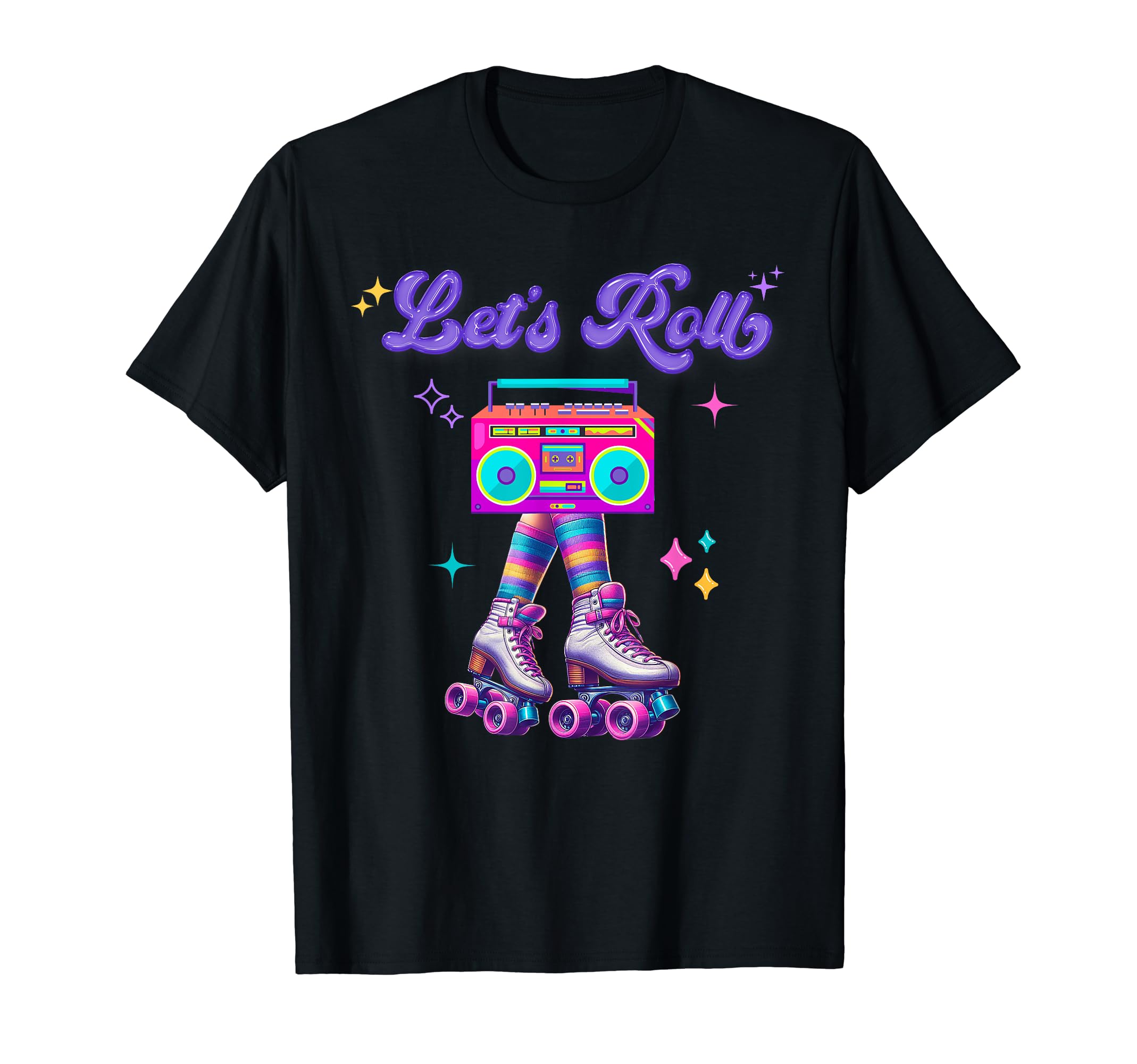 Roller Skates Party 80S 90S Outfit T-Shirt - Unique Graphic Men Women - T-Shirt, Sweatshirt, Hoodie