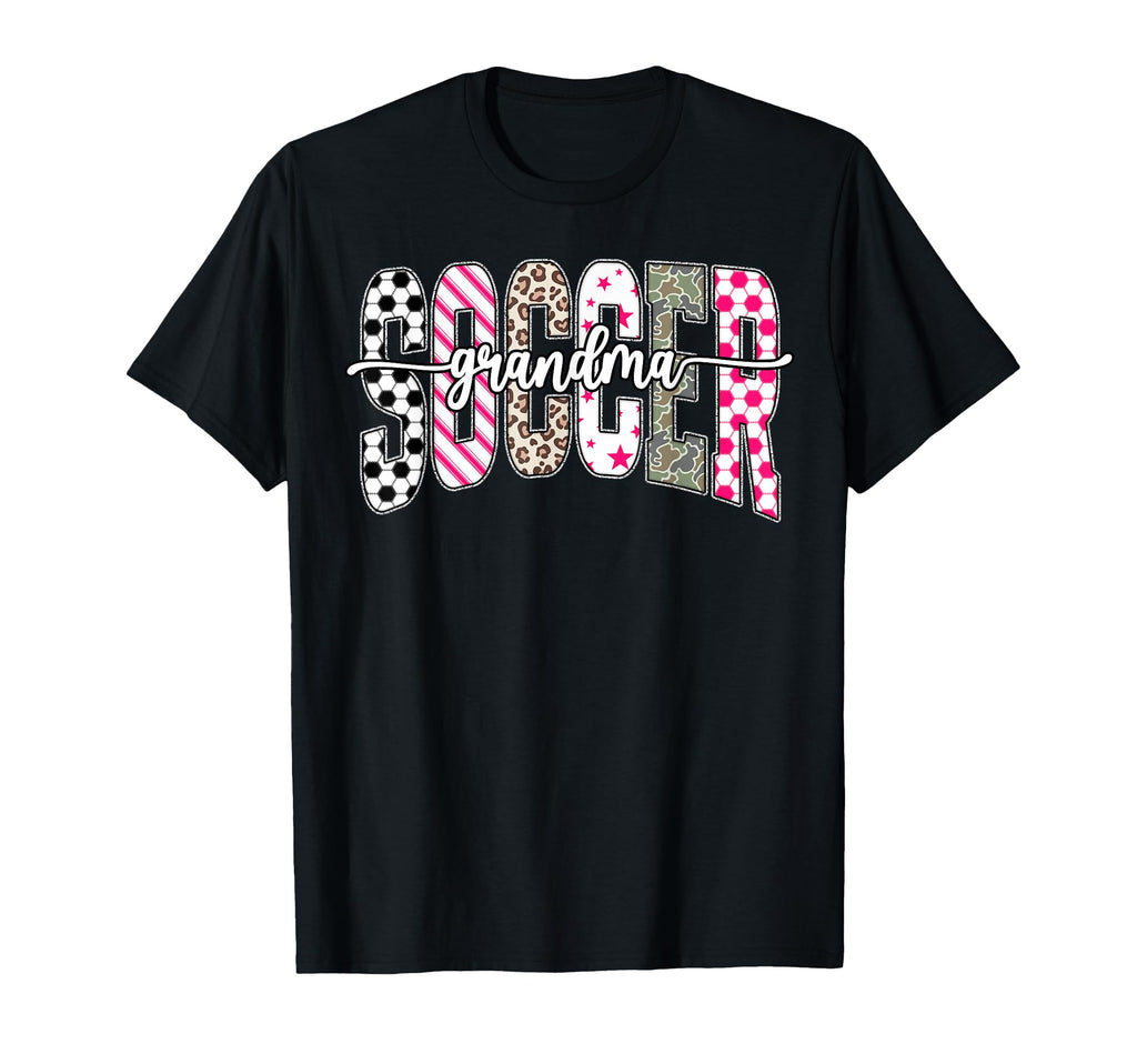 Soccer Grandma Game Day Stripes T-Shirt - Casual Everyday Wear for Adults - T-Shirt, Sweatshirt, Hoodie