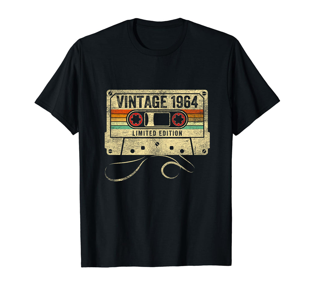 1964 60Th Birthday Cassette Tape 60 T-Shirt - Fun Novelty Design Men Women - T-Shirt, Sweatshirt, Hoodie