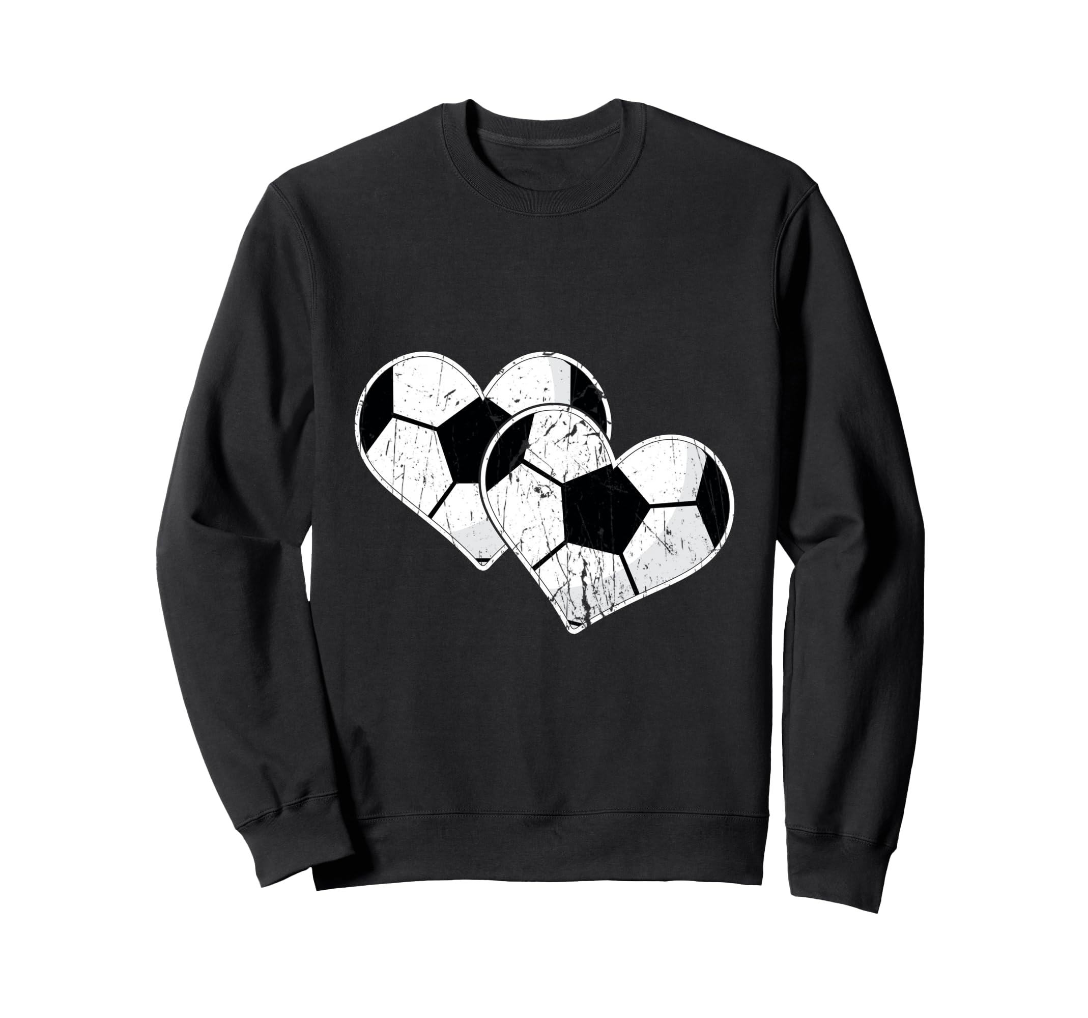 Double Heart Soccer Football Sweatshirt - Casual Everyday Wear Men Women - T-Shirt, Sweatshirt, Hoodie