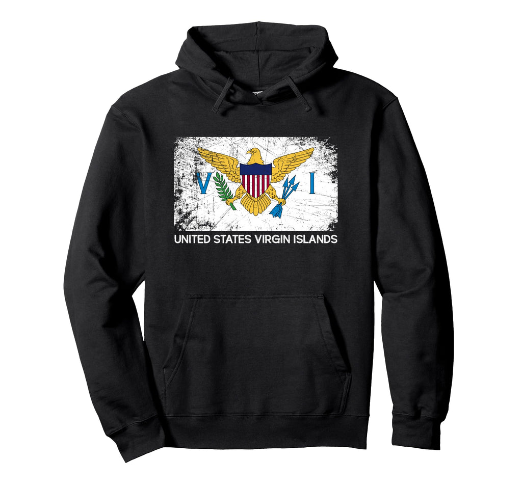 Usvi Flag Made U S Virgin Islands Hoodie - Fun Novelty Design for Adults - T-Shirt, Sweatshirt, Hoodie