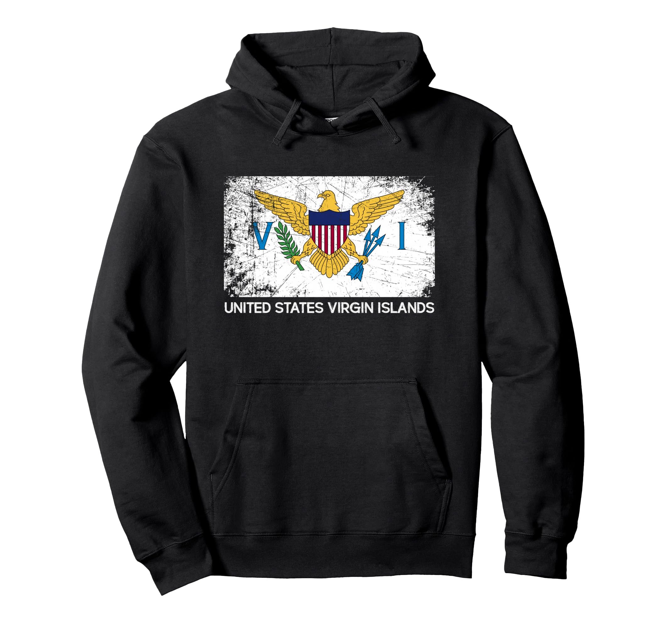 Usvi Flag Made U S Virgin Islands Hoodie - Fun Novelty Design for Adults - T-Shirt, Sweatshirt, Hoodie