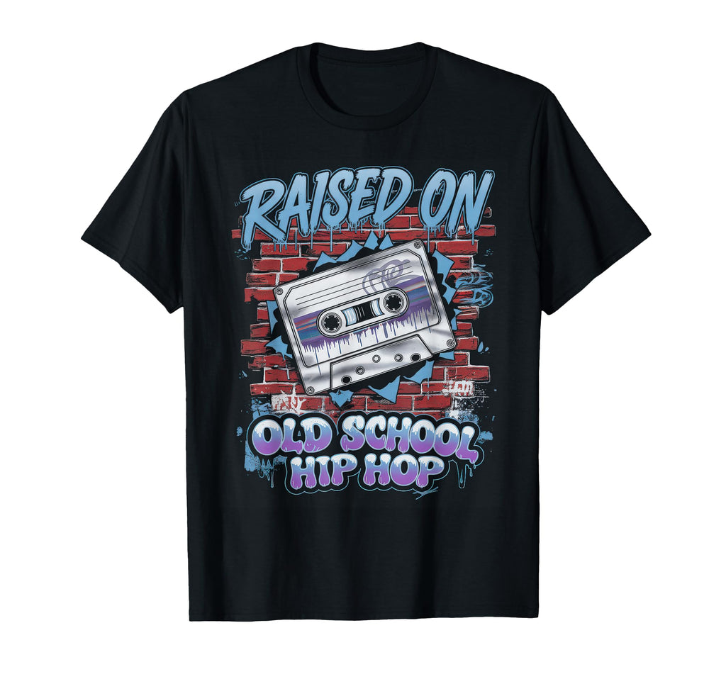 Raised Old School Hip Hop Cassette T-Shirt - Casual Everyday Wear Unisex - T-Shirt, Sweatshirt, Hoodie