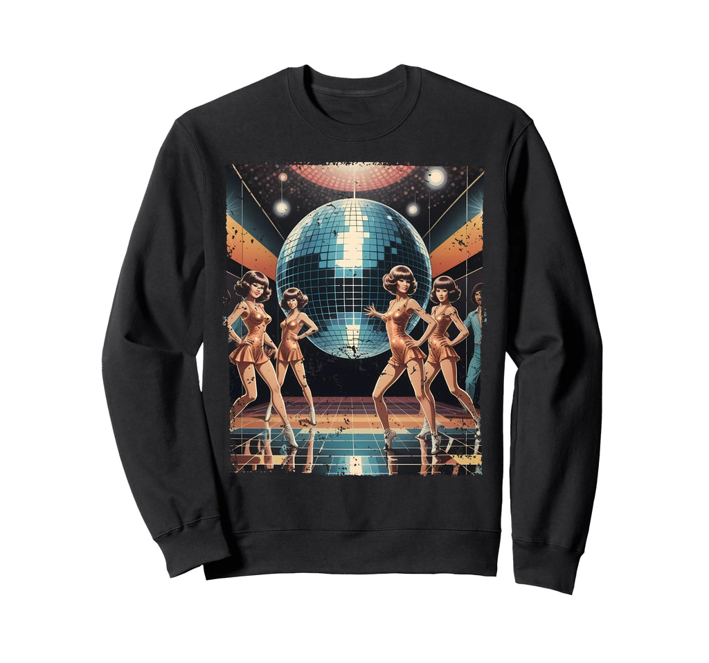 Aesthetic Disco Ball Party Sweatshirt - Minimalist Print Men Women - T-Shirt, Sweatshirt, Hoodie
