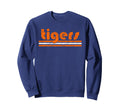 Tigers Three Stripes Weathered Sweatshirt - Fun Novelty Design Men Women - T-Shirt, Sweatshirt, Hoodie