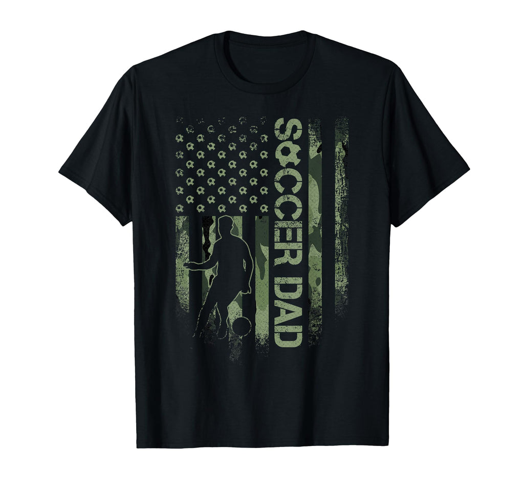 Usa Camouflage Soccer Dad Football Player T-Shirt - Unique Graphic Unisex - T-Shirt, Sweatshirt, Hoodie