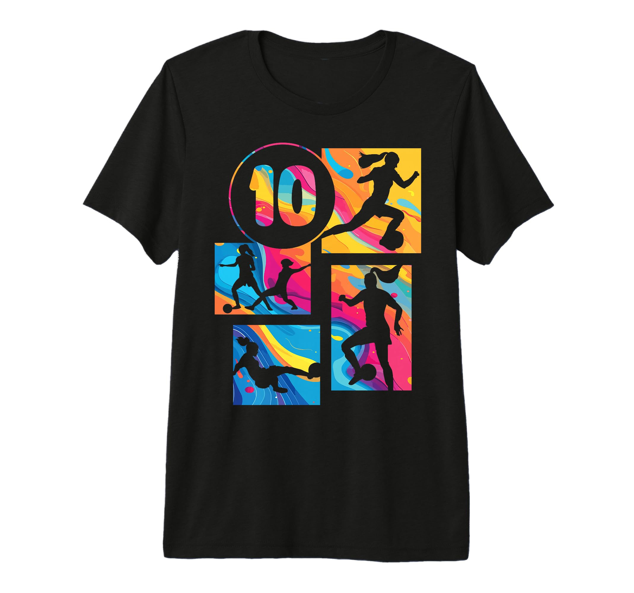 10Th Birthday Soccer Player Football 10 T-Shirt - Unique Graphic Unisex - T-Shirt, Sweatshirt, Hoodie