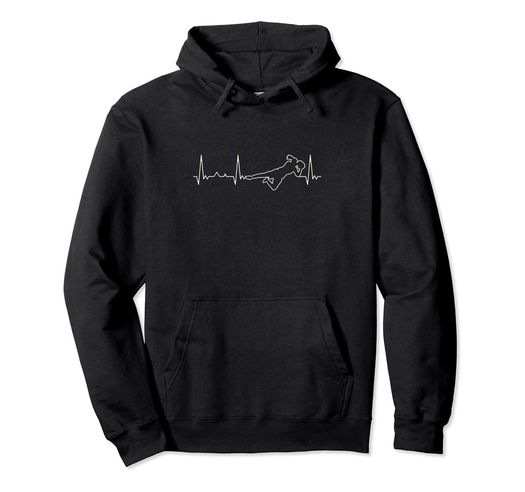 Funny Heartbeat Soccer Goalie Hoodie - Casual Everyday Wear Men Women - T-Shirt, Sweatshirt, Hoodie