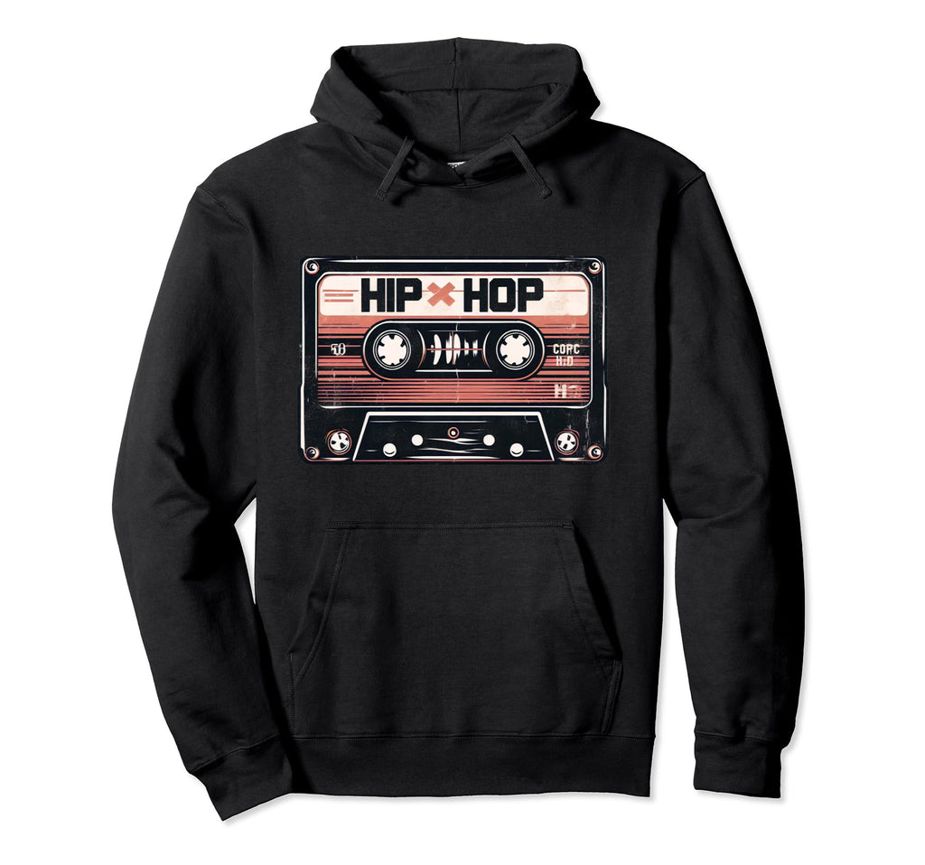Cassette Tape Hip Hop Music 80S 90S Hoodie - Minimalist Print Men Women - T-Shirt, Sweatshirt, Hoodie