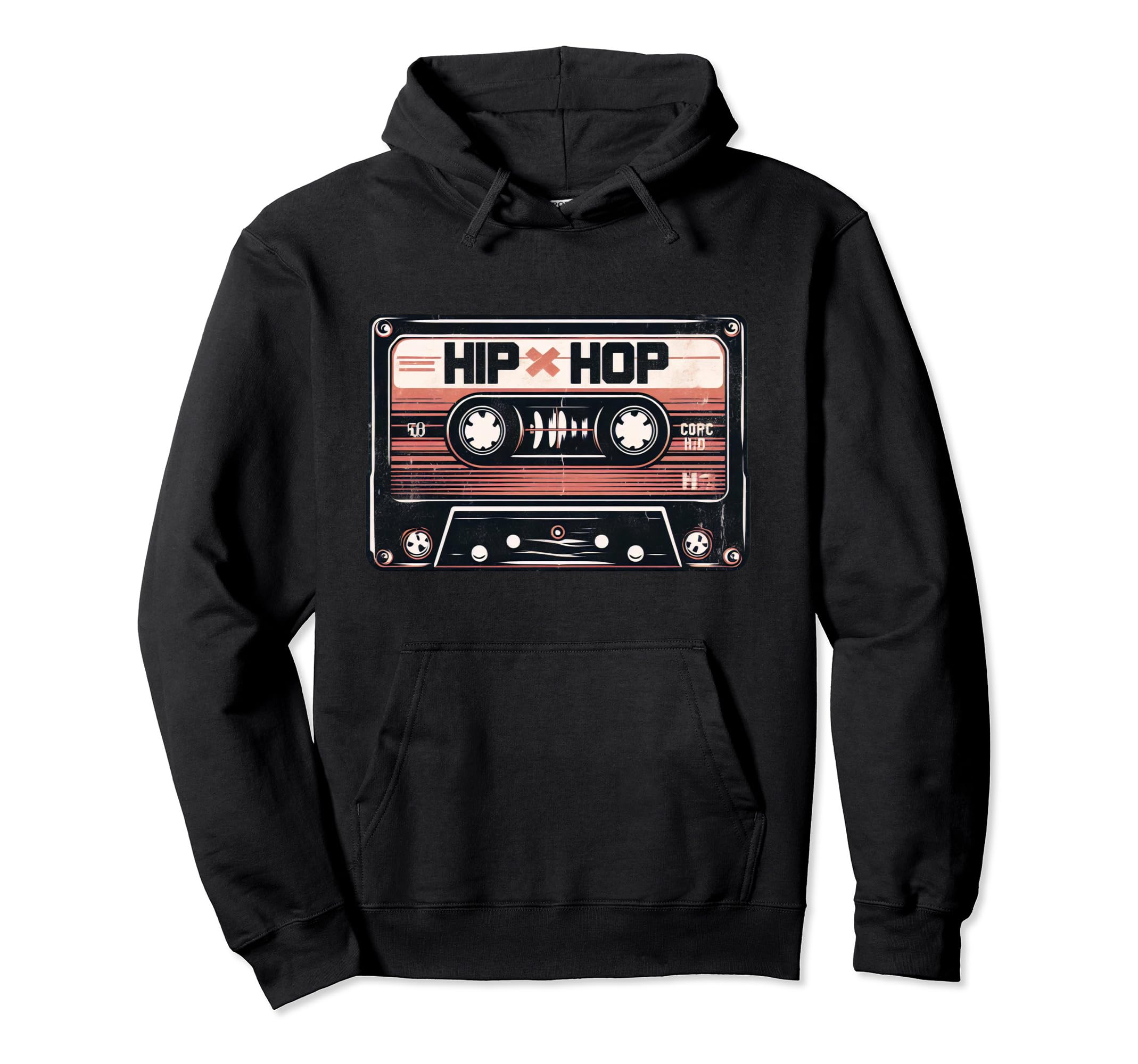 Cassette Tape Hip Hop Music 80S 90S Hoodie - Minimalist Print Men Women - T-Shirt, Sweatshirt, Hoodie