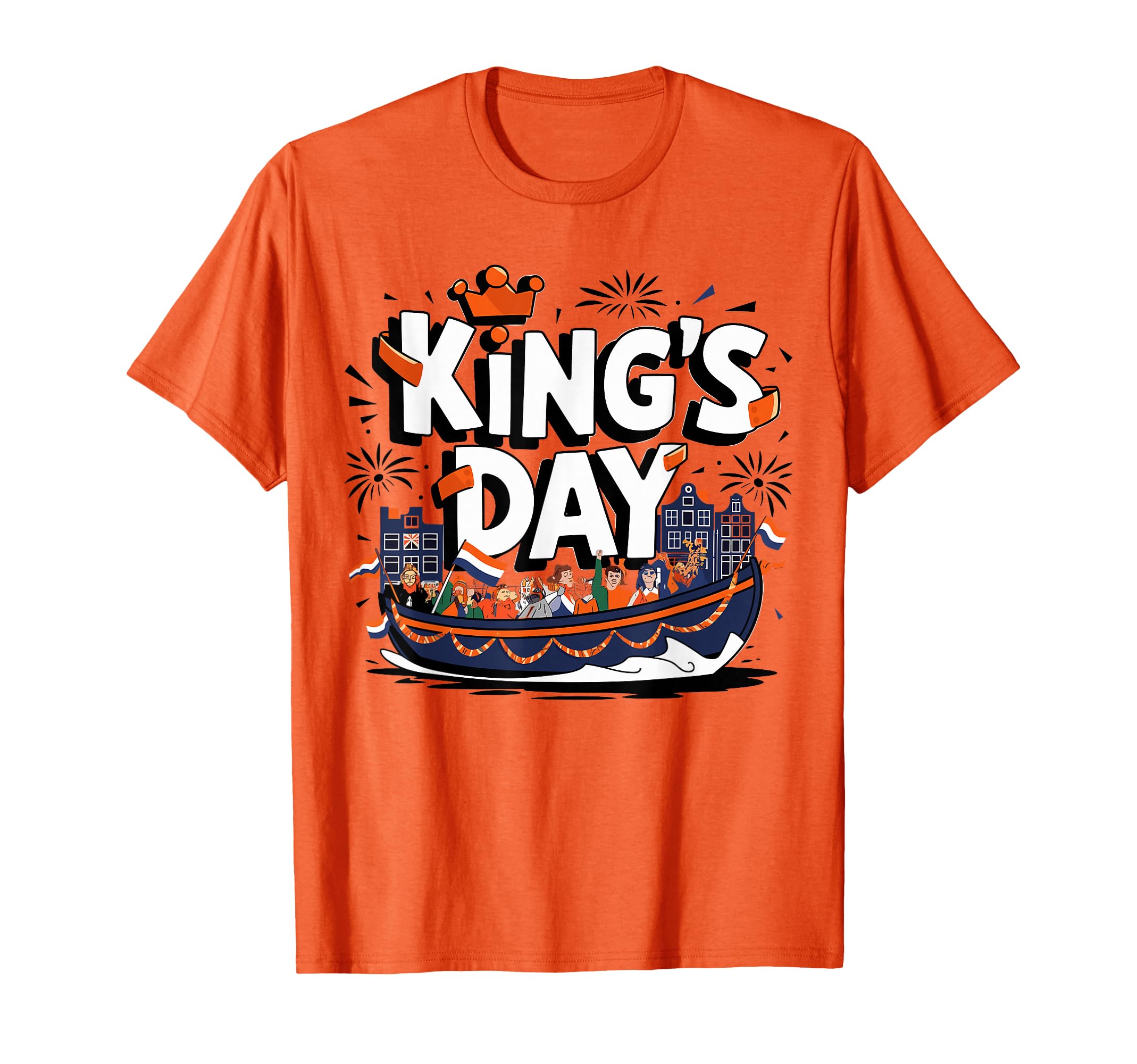 Koningsdag Netherlands 2025 Crown T-Shirt - Novelty Apparel for Adults - T-Shirt, Sweatshirt, Hoodie