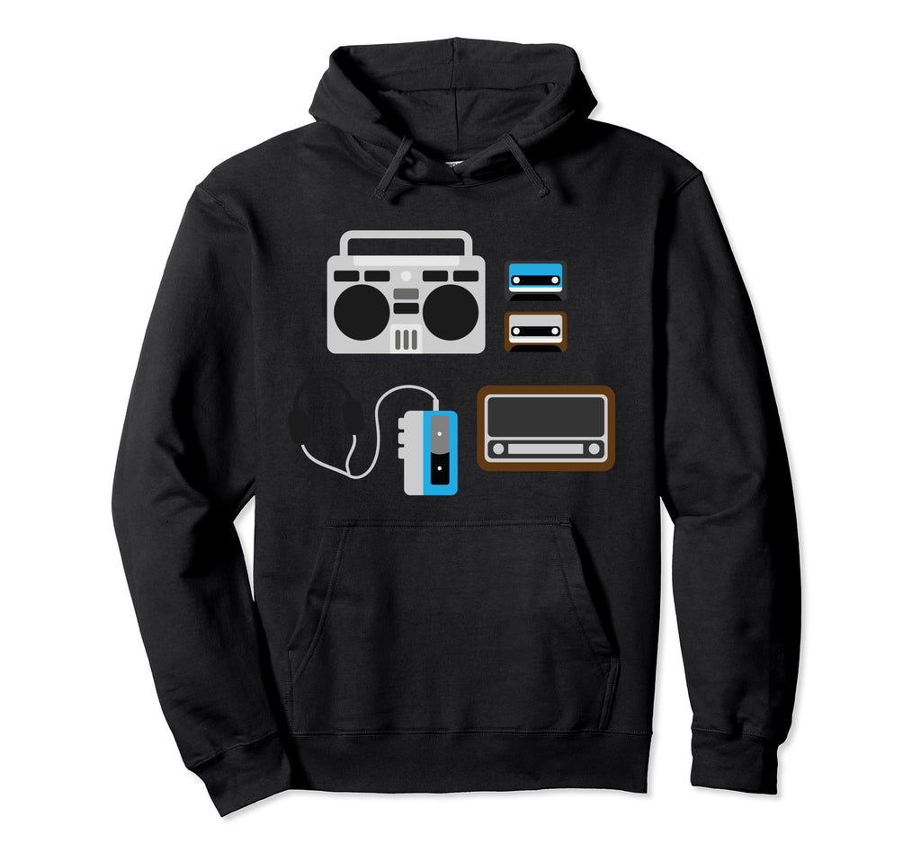 Music Radio Boombox Cassette Tape Sweatshirt - Trendy Graphic Men Women - T-Shirt, Sweatshirt, Hoodie